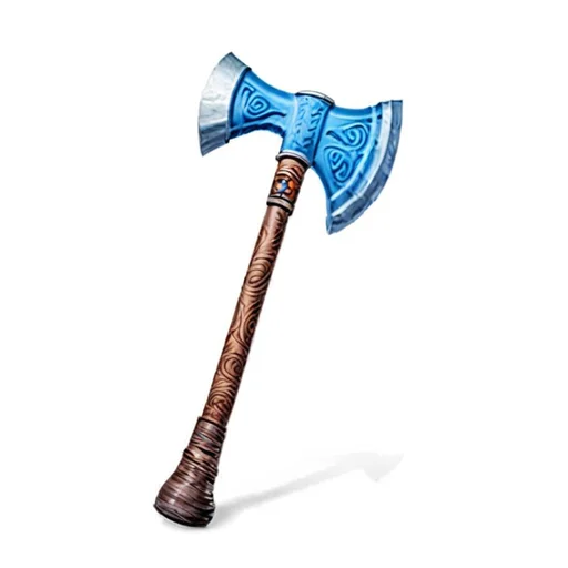 Frost-rimed battle axe icon on white
