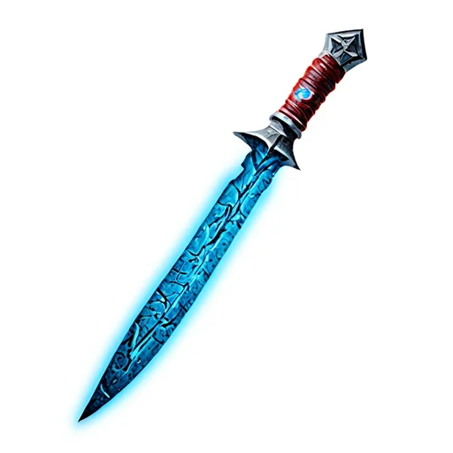 Molten-veined steel dagger icon on white