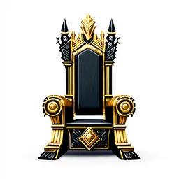 Dark cursed throne with jagged spires icon on white